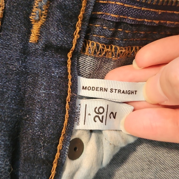 LOFT Women's Deep Indigo Straight Jeans - Picture 4 of 8